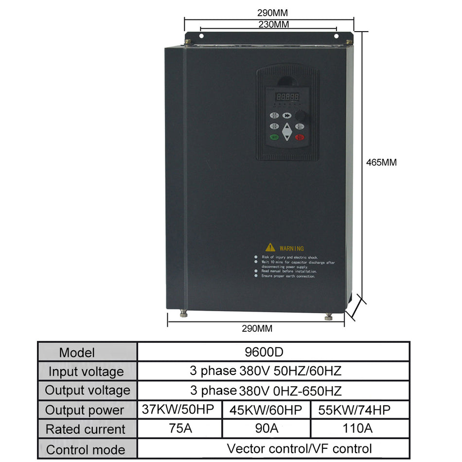 NFLIXIN 380V Frequency inverter VFD - 37KW, 45KW,55KW 3-Phase Input 380V, 3-Phase Output 380V